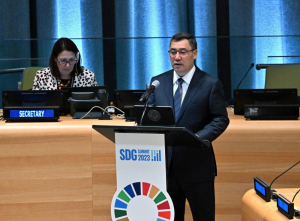 Садыр Жапаров ТӨМ саммитинде: БУУнун Туруктуу өнүгүү максаттары өлкөнүн мамлекеттик саясатынын негизи болуп саналат Садыр Жапаров ТӨМ саммитинде: БУУнун Туруктуу өнүгүү максаттары өлкөнүн мамлекеттик саясатынын негизи болуп саналат